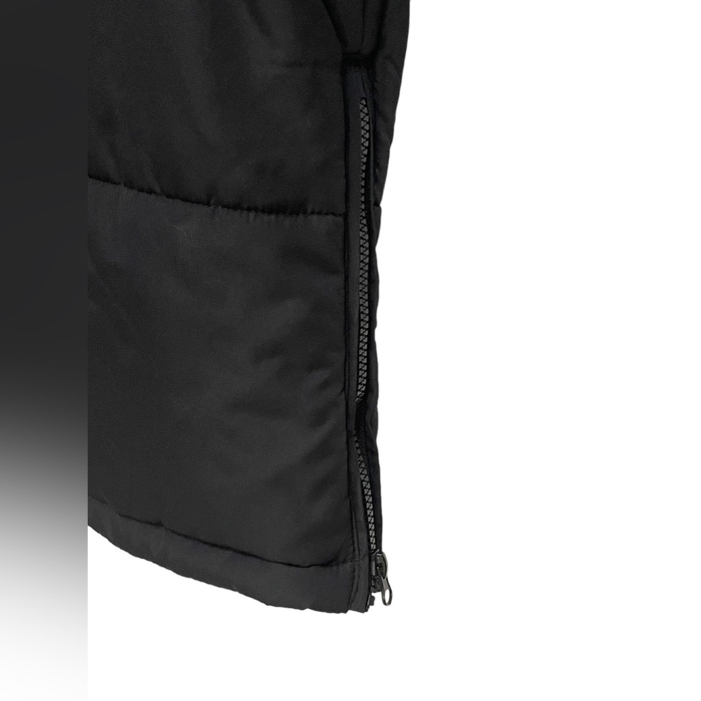 COPY - Dip Puffer Light Weight Jacket Black Long With Side Zippers And Hood Sz L - Picture 5 of 7